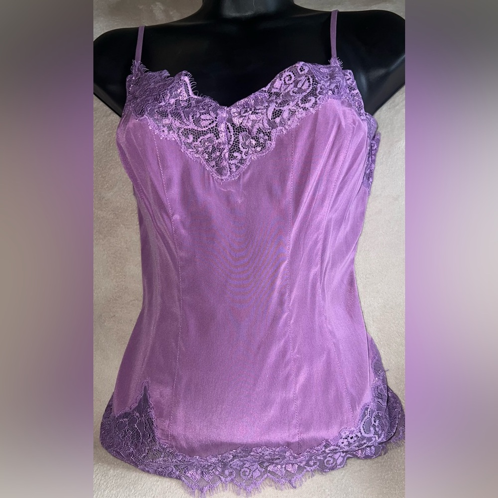 bebe Silk Lace Camisole Blouse NWT Size S